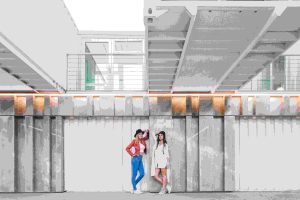 1-yong-women-posing-near-modern-modular-building-scaled