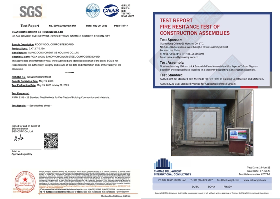 passed the fire resistance